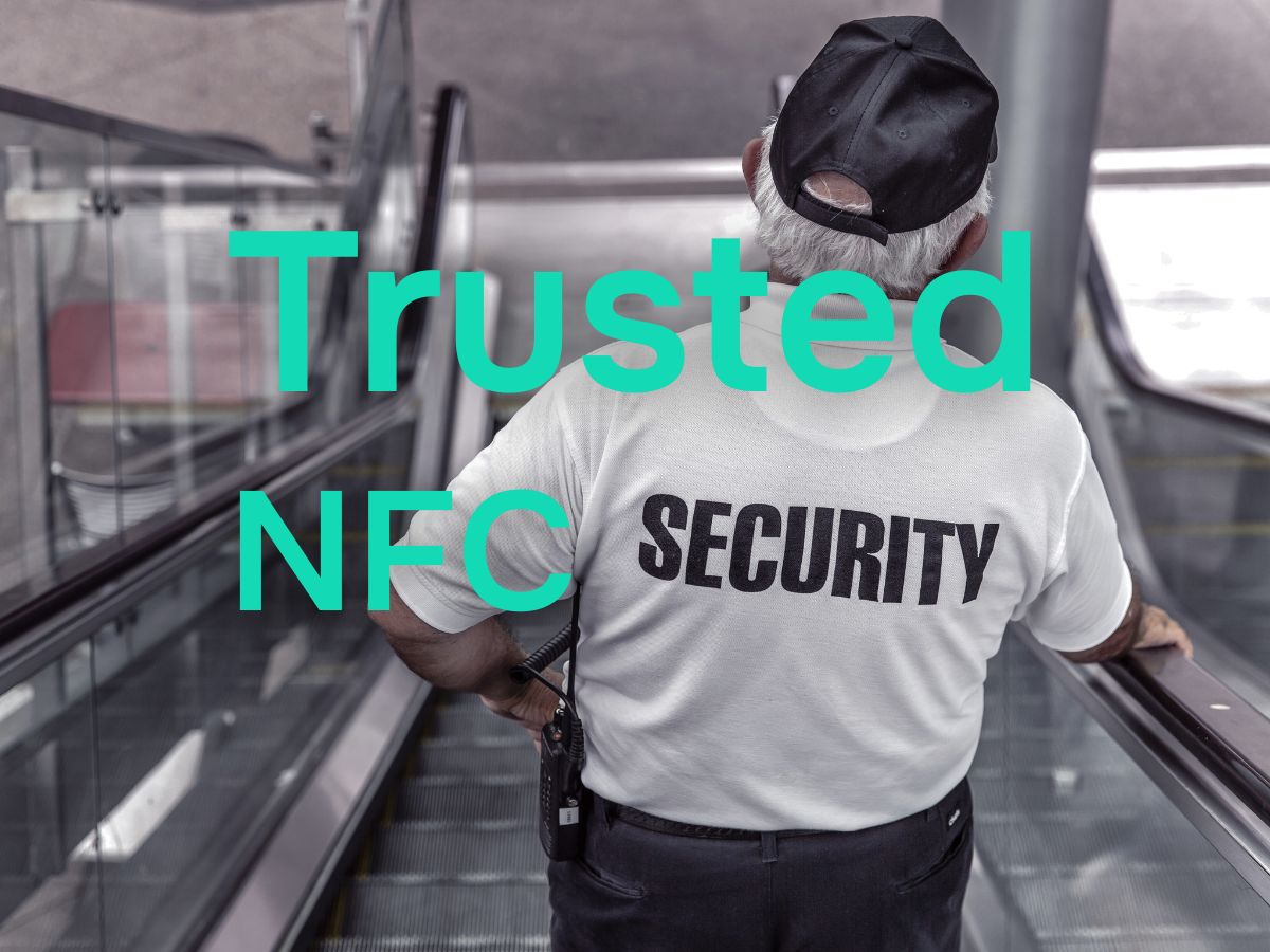 What is the difference between trusted near field communication tags and standard NFC tags?